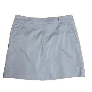 PUMA Solid All Grey Gray Side Zipper Skort with Pockets Womens Size XXL